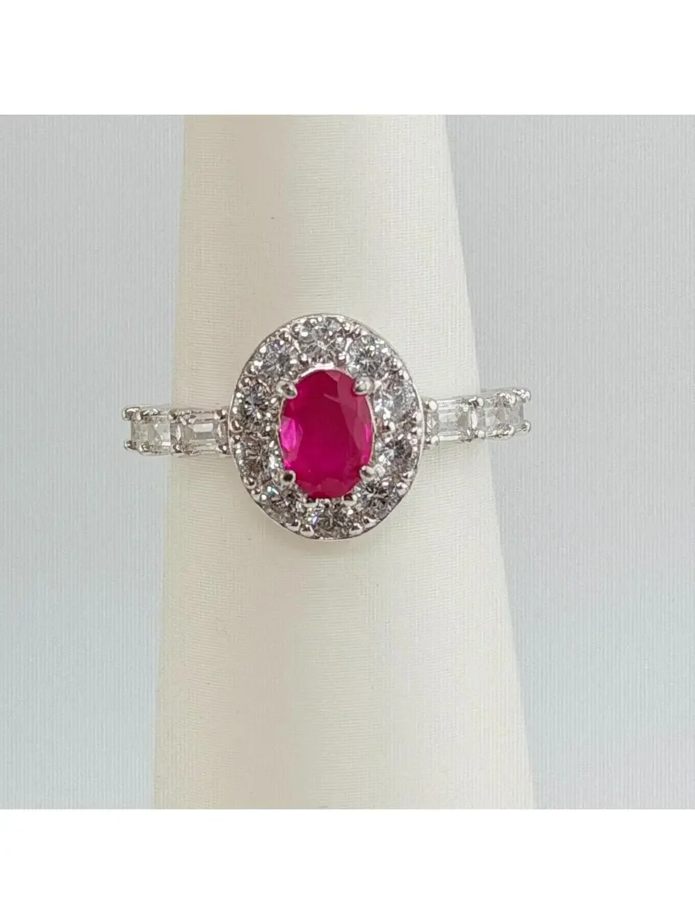 Bomb Party Sz 8 RBP5850 “Dazzled Up” Pink Sapphire +Quartz .925 Sterling RETRO